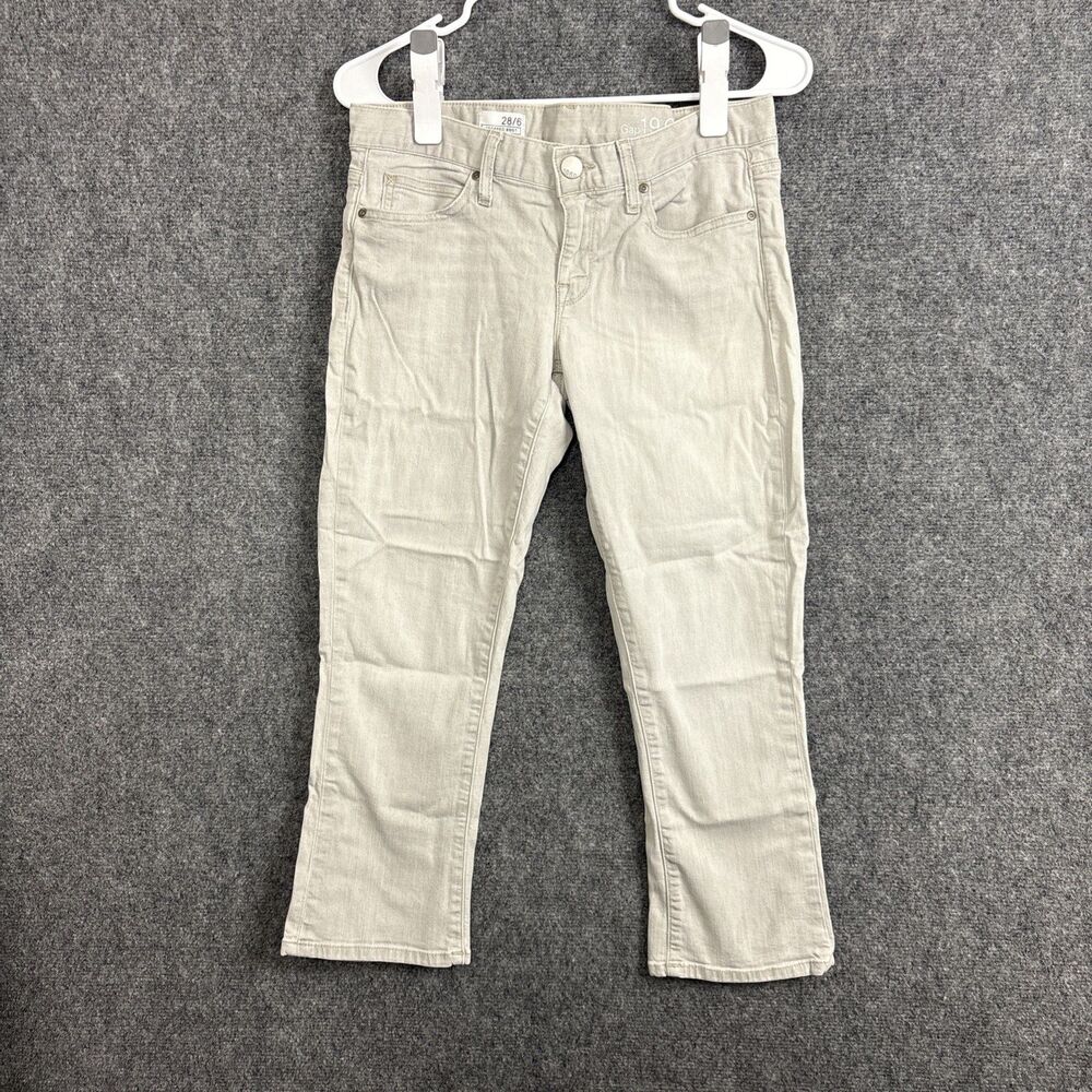 Gap Jeans Womens Size 28 Silver  Grey Cropped Bootcut